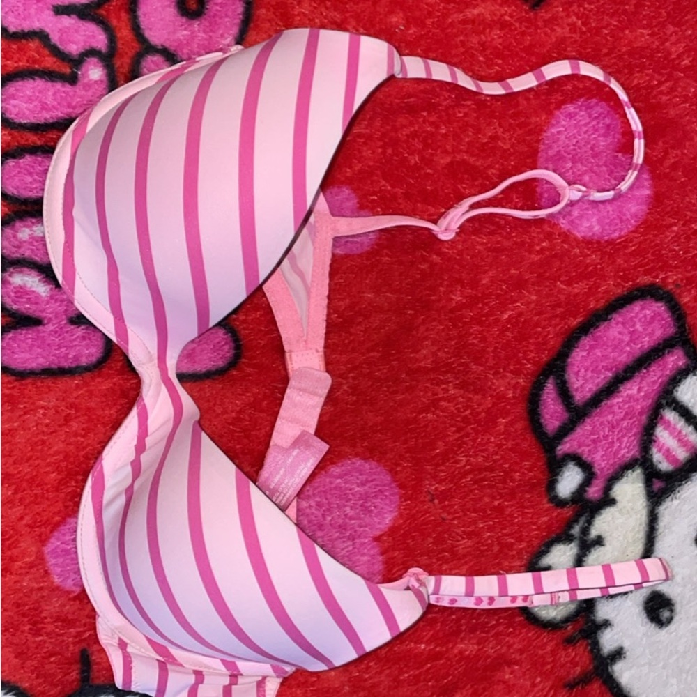 Pink Striped Bra - Picture 3 of 6